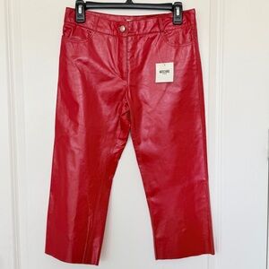 NWT Vintage MOSCHINO JEANS Red High-Shine "Archive" Trousers - IT 42
(US 6/8)